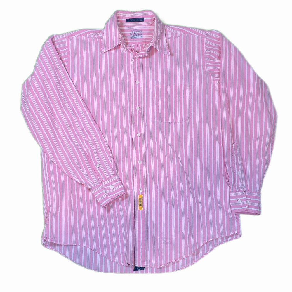 B.D. Baggies Original Shirt - Pink Striped Oxford -‎ Regular Fit M